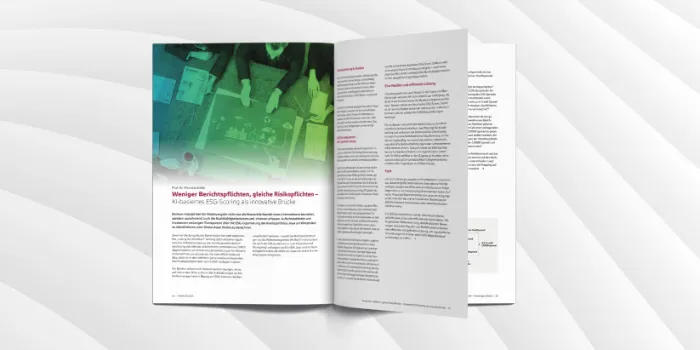 Weniger Berichtspflichten, gleiche Risikopflichten – KI-basiertes ESG-Scoring als innovative Brücke